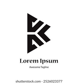 Abstract initial letter K logo design template. Icon for business of luxury, elegant, simple.