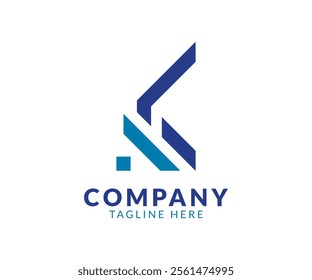 Abstract initial letter k real estate and architecture logo template design.