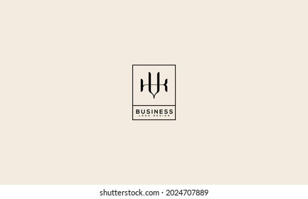 Abstract initial letter K and V logo,usable for branding and business logos, Flat Logo Design Template, vector illustration
