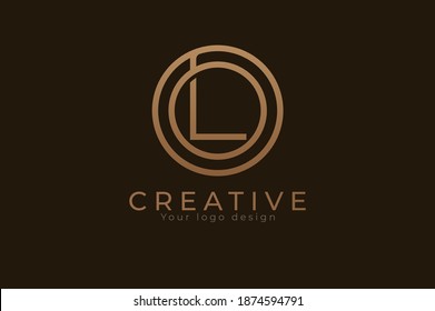 Abstract initial letter L and O logo,usable for branding and business logos, Flat Logo Design Template, vector illustration