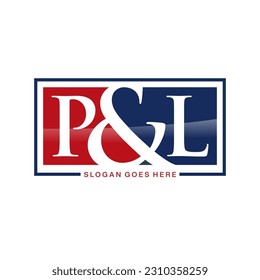 Abstract Initial Letter L and P Linked Logo