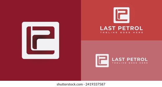 abstract initial letter L and P in white color isolated in multiple red backgrounds applied for car rental business logo also suitable for the brands or companies that have same initial name LP or PL