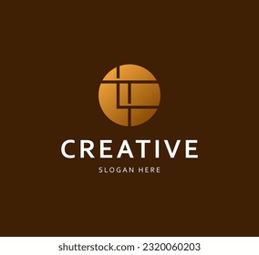 Abstract initial letter L and T logo,usable for branding and business logos, Flat Logo Design Template, vector illustration