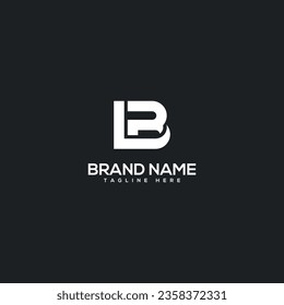 Abstract initial letter LB BL logo design template - vector.