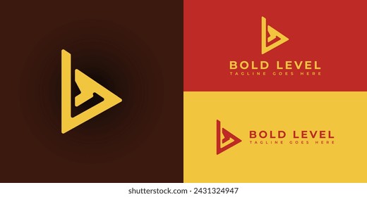 abstract initial letter LB or BL logo in deep red color isolated in multiple backgrounds applied for consulting company logo also suitable for the brands or companies that have initial name LB or BL