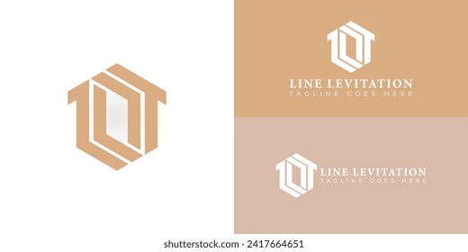 Abstract initial letter LL mirror, minimalist line art hexagon shape logo presented with multiple background colors. The logo is suitable for real estate property company logo design inspiration