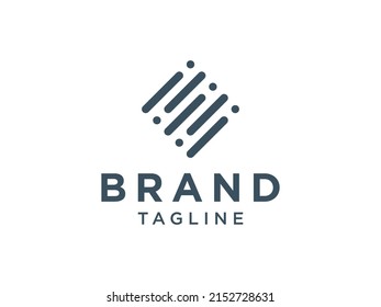Abstract Initial Letter I Logo. Black Linear Style isolated on White Background. Usable for Business, Sports and Health Logos. Flat Vector Logo Design Template Element.
