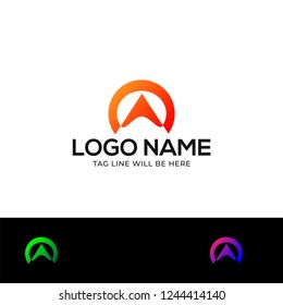 Abstract Initial letter a logo Design, Letter A, Logo Design, Template