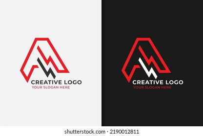Abstract Initial Letter A Logo Design with Modern Minimalist Concept.