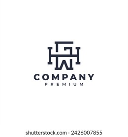 diseño abstracto del logotipo de la letra inicial
