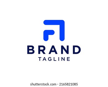 Resumen Letra inicial A Logo aislado en fondo blanco. Elemento de plantilla de diseño de logotipo de vectores planos
