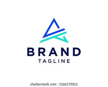 Abstract Initial Letter A Logo isolated on white background. Flat Vector Logo Design Template Element
