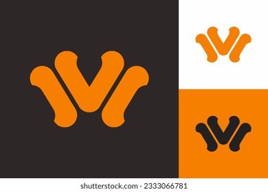 Resumen Letra inicial y forma de logotipo. Formas geométricas coloridas Letras enlazadas aisladas en fondo doble. Usable para logotipos de empresas y marcas. Elemento de plantilla de diseño de logotipo de vectores planos.