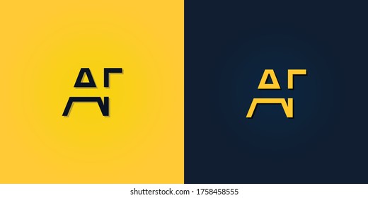 Abstract Initial letter AT logo. This logo incorporate with abstract letter in the creative way.