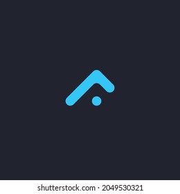 Resumen De La Letra Inicial A Logo. Usable para la promoción de marca. Elemento de plantilla de diseño de logotipo vectorial. Diseño de logotipo moderno y minimalista