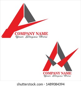 abstract Initial letter A logo vector design template