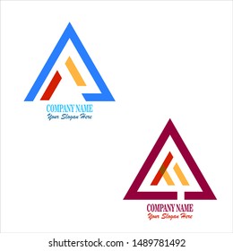 abstract Initial letter A logo vector design template