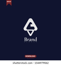 Abstract initial letter A logo vector design