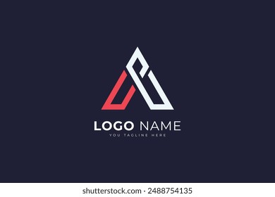 Abstract initial letter A and A logo,usable for branding and business logos, Flat Logo Design Template, vector illustration