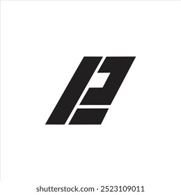 Abstract Initial Letter Lp flat vector logo design template element