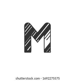 Abstract Initial Letter M Logo icon, Monogram art style vector design.