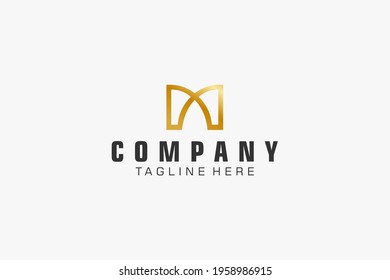 Abstract Initial Letter M Logo. Usable for Business, Technology and Branding Logos. Flat Vector Logo Design Template.
