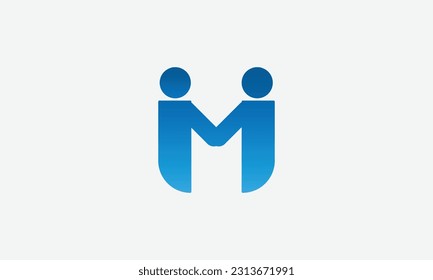 Resumen Diseño del logotipo de la letra inicial M. Creativa asociación de conexión de naranja morado con el estilo de originami. Ilustración del logotipo del vector.