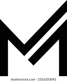 Abstract Initial Letter M Logo