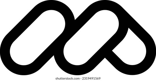 Abstract Initial Letter M Logo