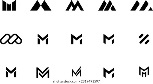 Abstract Initial Letter M Logo