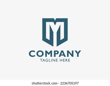 Abstrakter Anfangsbuchstabe M und Y Logo. Geometrische Linienformen Buchstaben YM mein negativer Raum einzeln auf weißem Hintergrund. Geeignet für Geschäfts- und Branding-Logos. Vectorvorlagenelemente für flaches Design