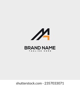 Abstract initial letter MA AM logo design template - vector.