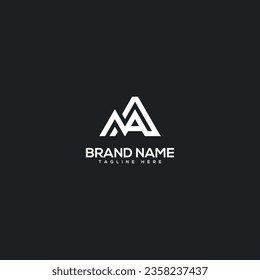 Abstract initial letter MA AM logo design template - vector.