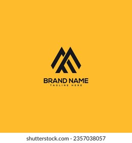 Abstract initial letter MF FM logo design template - vector.