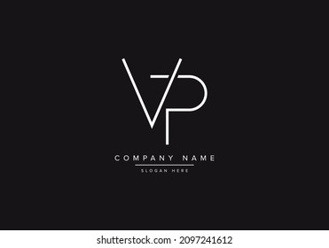 Abstract initial letter monogram VP logo