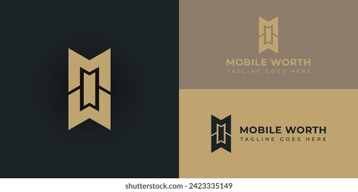 Resumen de la letra inicial MW o logotipo WM en color dorado aislado en negro y dorado aplicado para el logotipo de la empresa de Derecho digital también adecuado para las marcas o empresas con nombre inicial WM o MW.