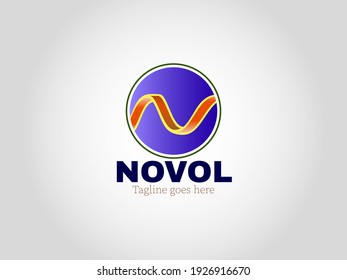 Abstract initial letter N with 3D style logo. Usable for business or technology logos vector template element