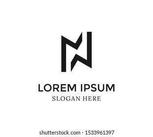 Abstract Initial Letter N  Logo vector Design Template