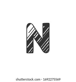 Abstract Initial Letter N Logo icon, Monogram art style vector design.