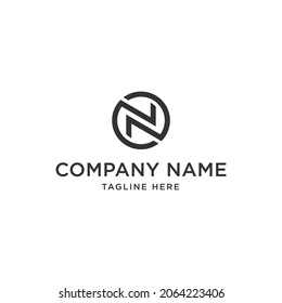 Abstract initial letter N and O logo usable for branding and business