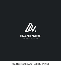 Abstract initial letter AN NA logo design template - vector.