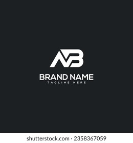 Abstract initial letter NB BN logo design template - vector.