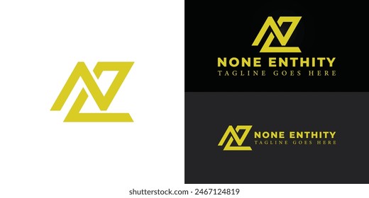 Abstract initial letter NE or EN logo in yellow color isolated on multiple background colors. The logo is suitable for personal brand logo design inspiration templates.