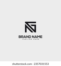 Abstract initial letter NG GN logo design template - vector.