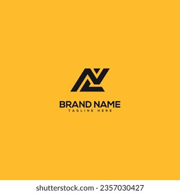Abstract initial letter NL LN logo design template - vector.
