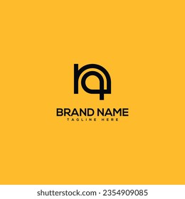 Abstrakter Anfangsbuchstabe NQ QN Logo Design Vorlage - Vektorgrafik.
