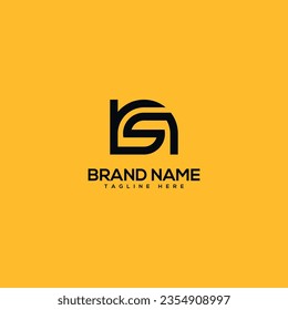 Abstract initial letter NS SN logo design template - vector.