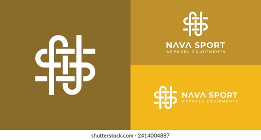 Abstract initial letter NS or SN logo in white color isolated in yellow background. Simple Initial Letter N and S Logo. Yellow Geometric Shape isolated on white Background. Usable for Business logo