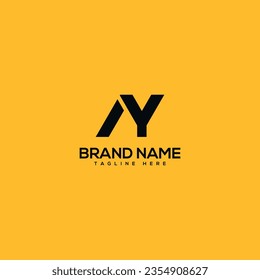 Abstract initial letter NY YN logo design template - vector.