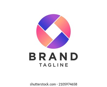 Abstract Initial Letter O Logo. Colorful Circular Rounded Line Infinity Style isolated on White Background. Usable for Business and Technology Logos. Flat Vector Logo Design Template Element.